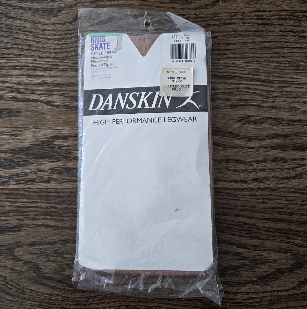 Ice Skating Danskin Dancewear Girls Heavyweight Footed Figure Skating Ti…